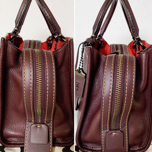 Coach Rogue 25 Oxblood Leather Satchel - Picture 2 of 16
